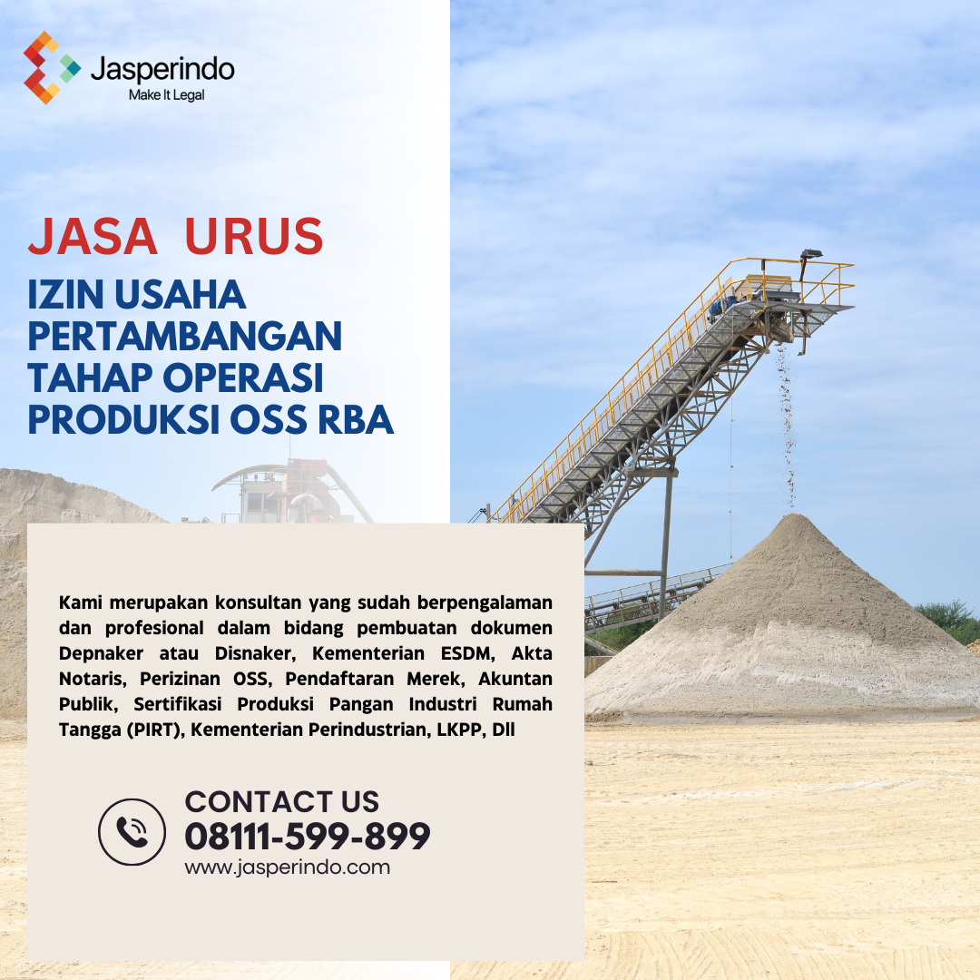 IZIN USAHA PERTAMBANGAN TAHAP OPERASI PRODUKSI OSS RBA