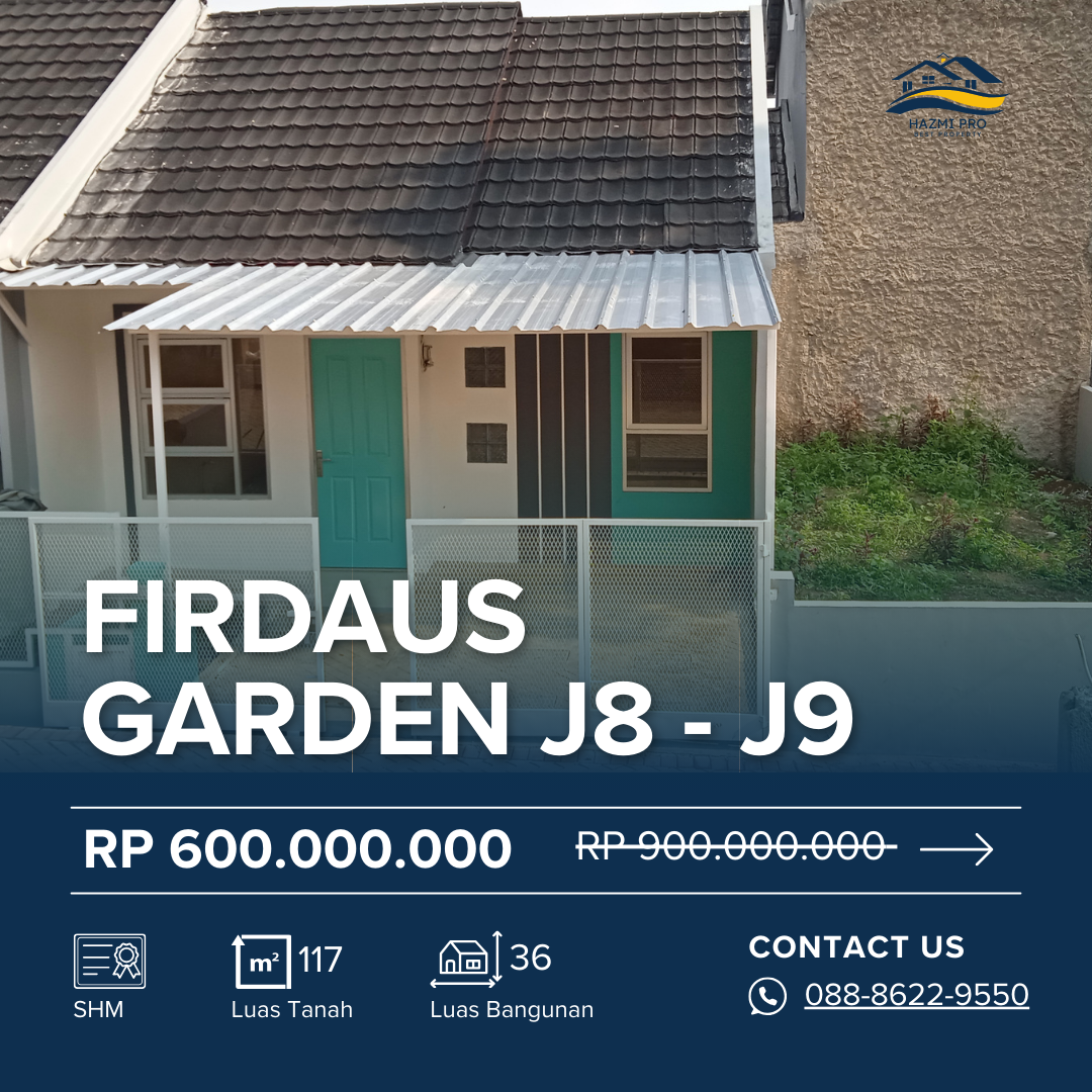 OBRAL RUMAH MURAH DI FIRDAUS GARDEN CIMAHI