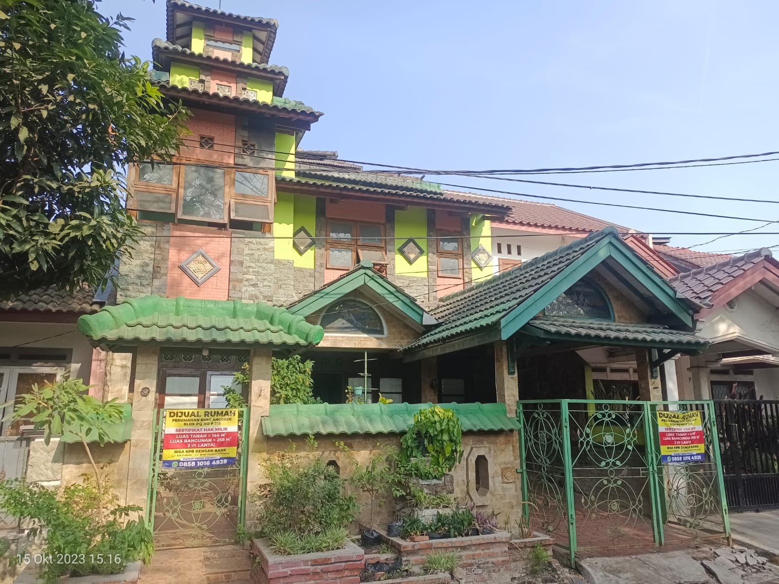 Dijual Rumah 3 lantai di Bumi Anggrek Blok PQ No. P 218 Beka