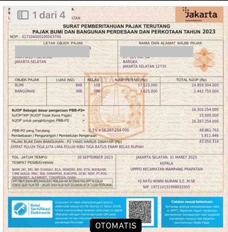 Dijual Rumah Premium Harga NJOP