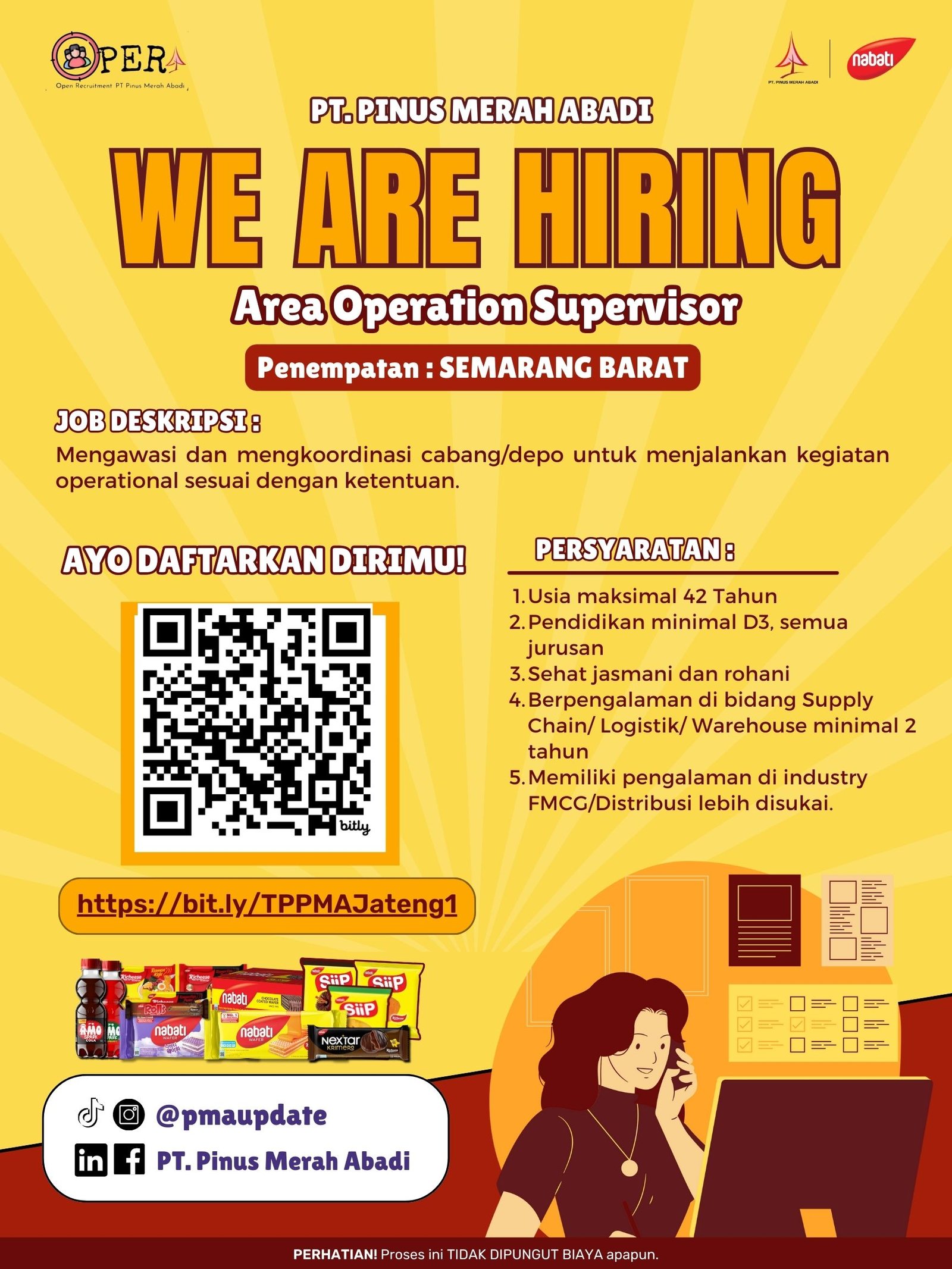 LOWONGAN KERJA AREA OPERATION SUPERVISOR SEMARANG