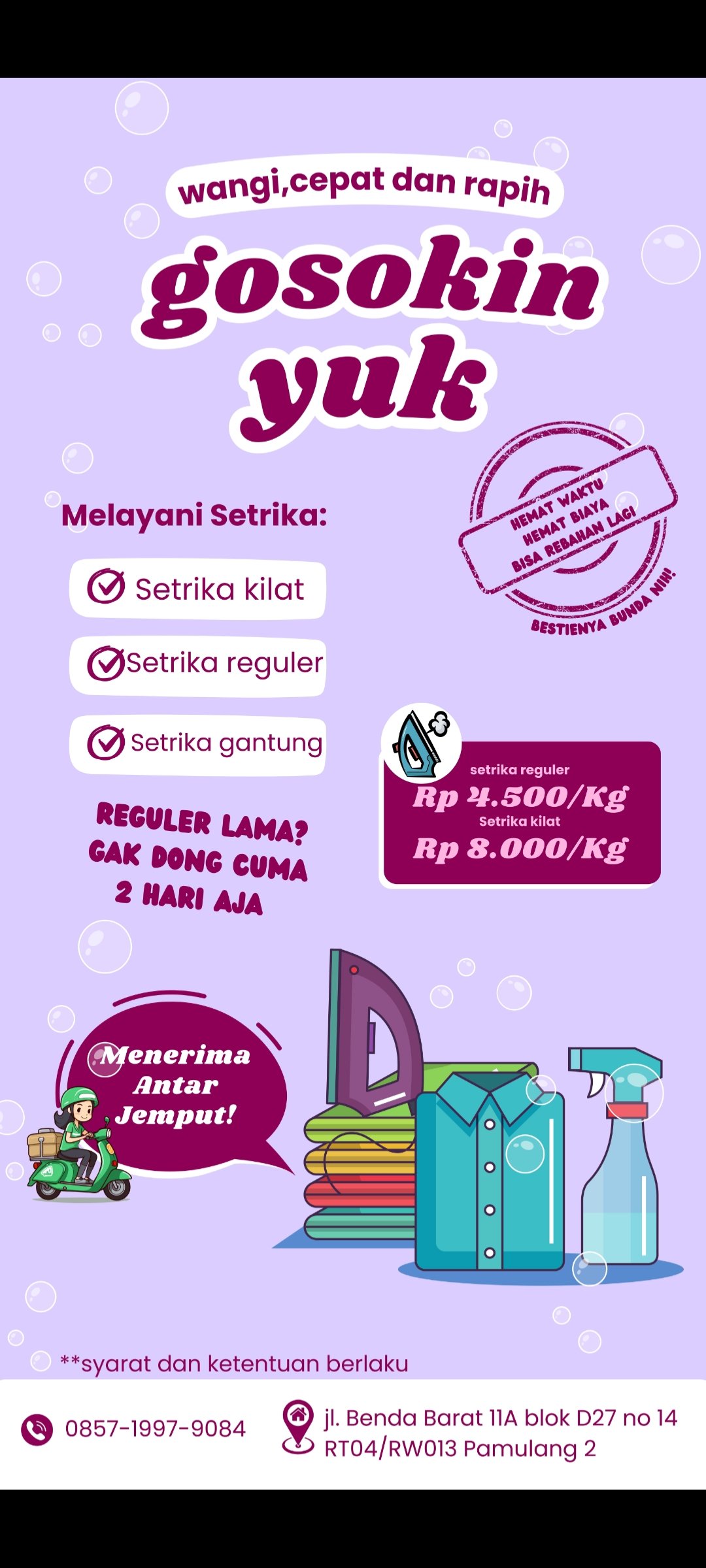 jasa setrika pakaian gosokin yuk