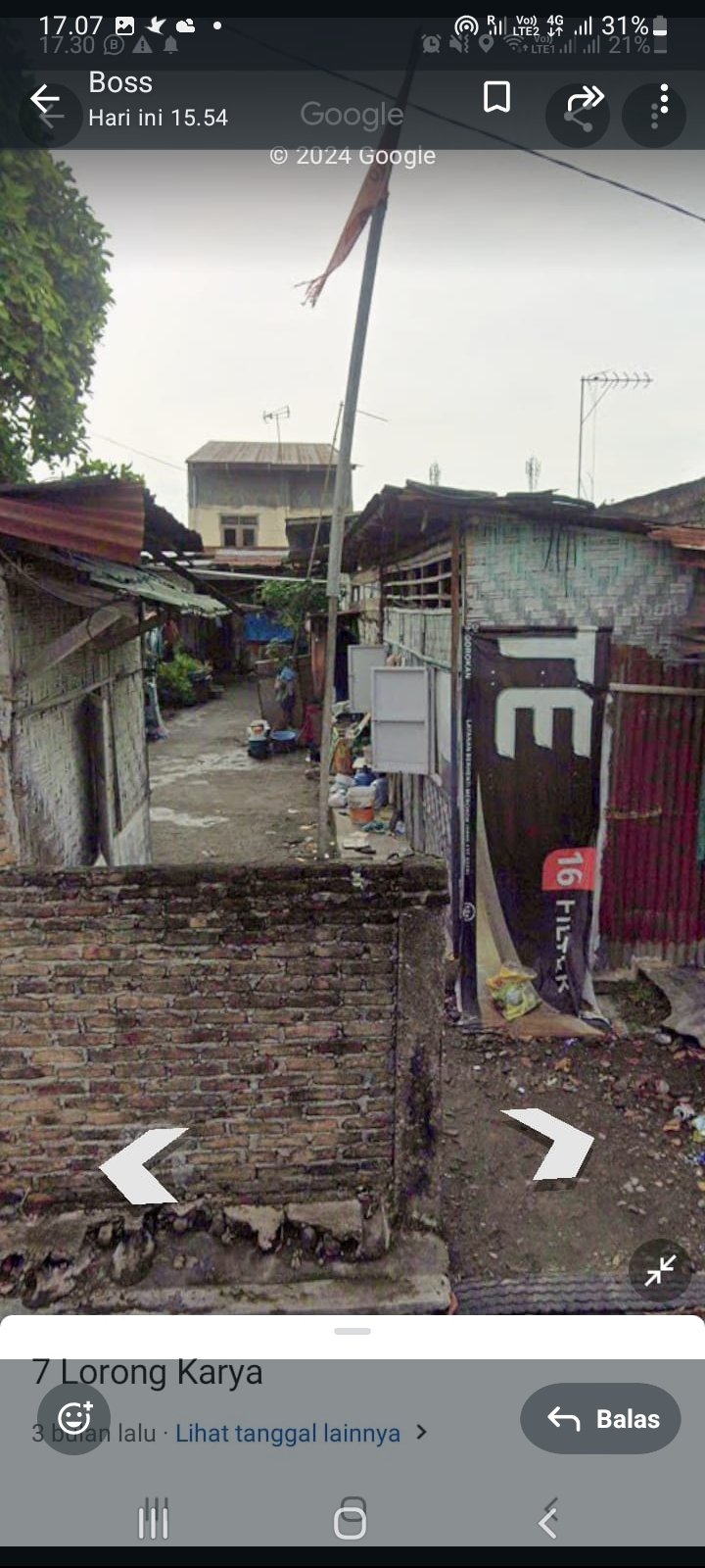 Di jual tanah di jalan bromo lorong karya medan