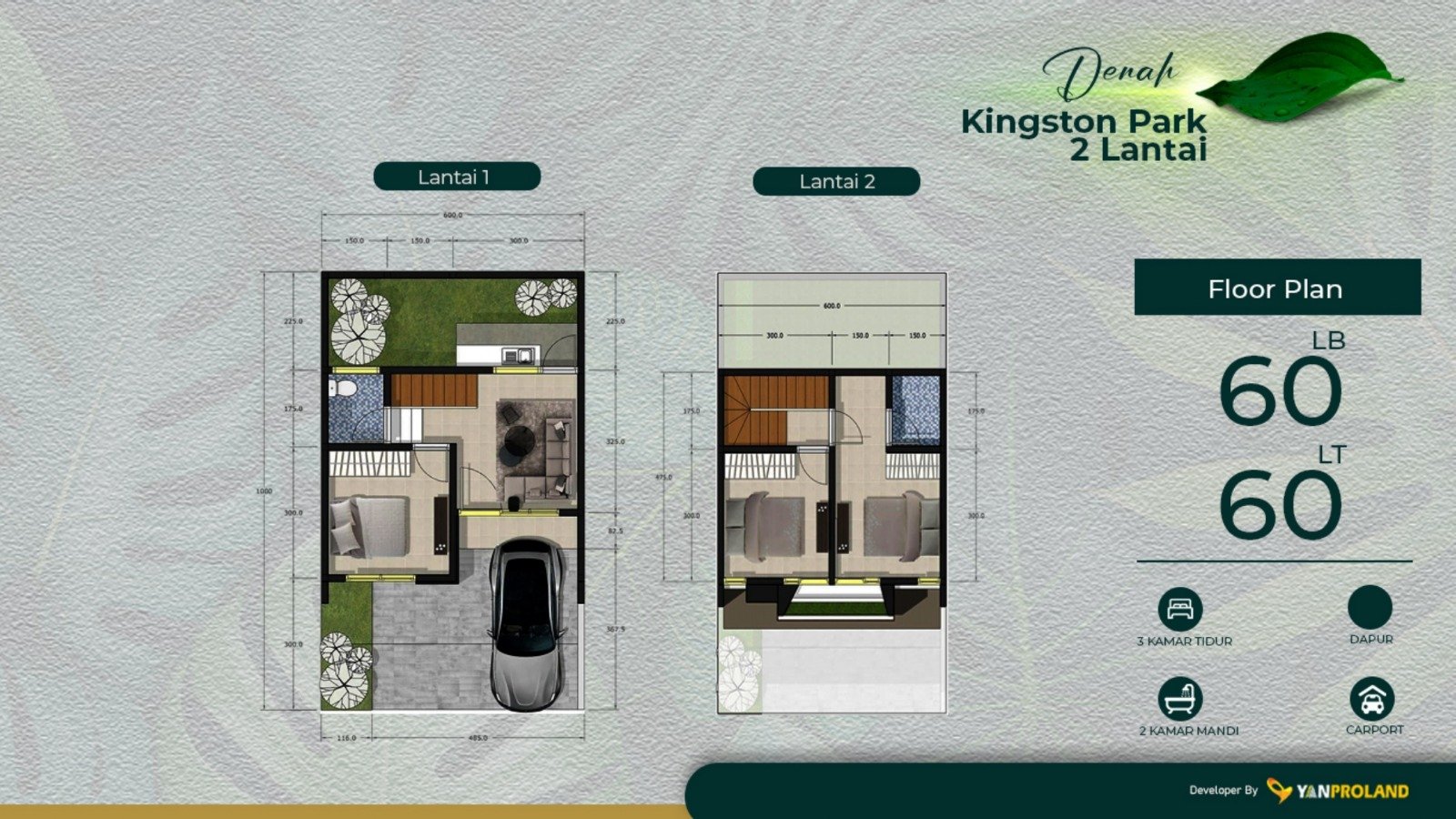 beli rumah 2 lantai bayar 1 lantai