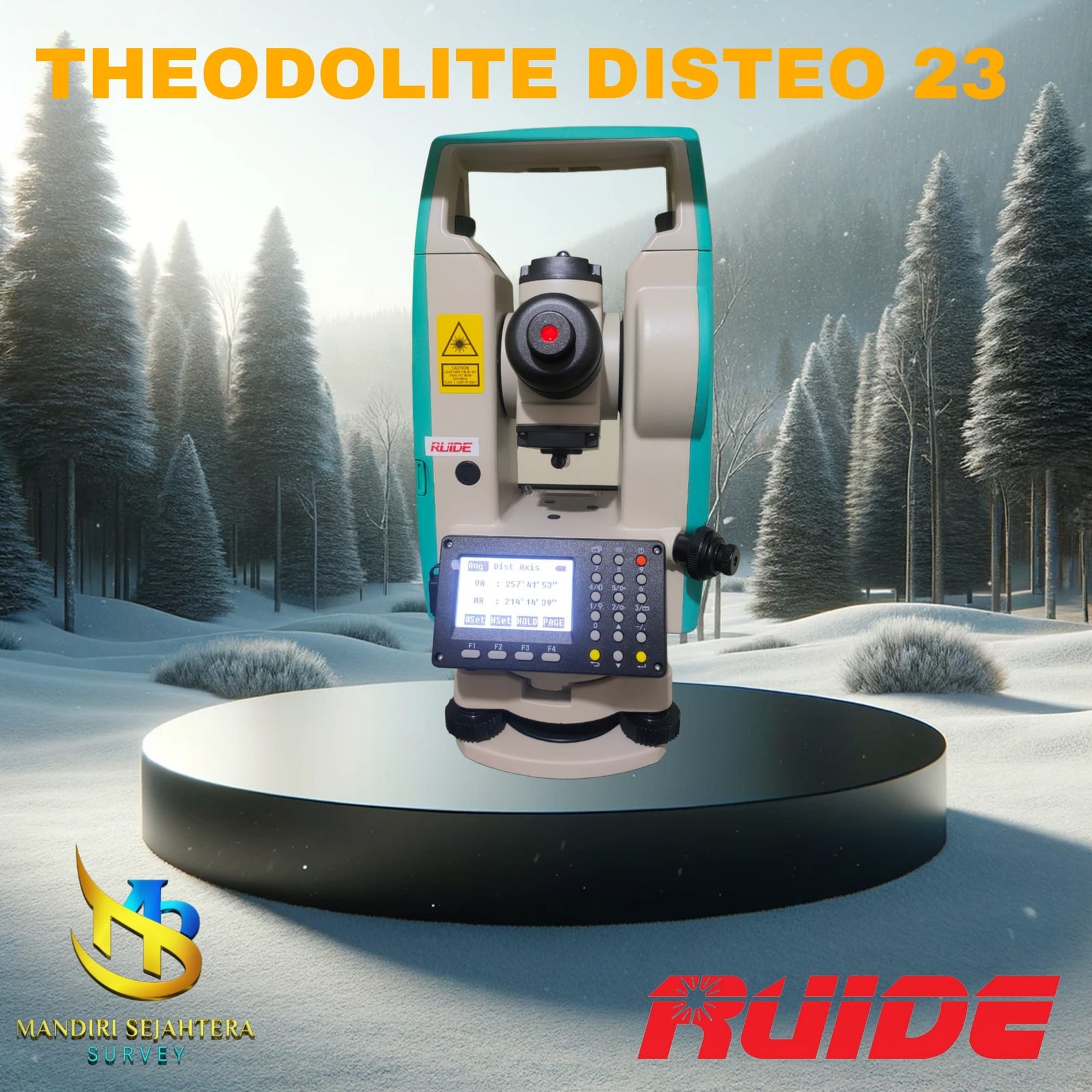 Theodolite Ruide Disteo 23 Laser Full Set Hub. 081284340764