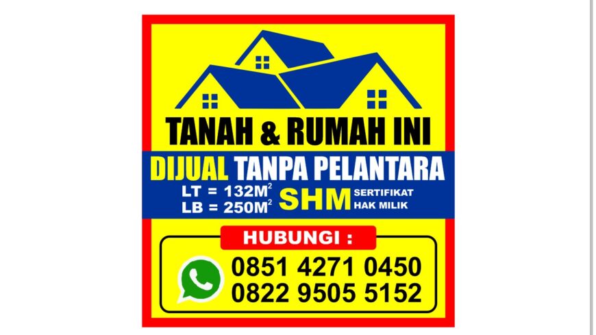 DIJUAL CEPAT tanah dan bangunan 2 lantai tinggal finishing