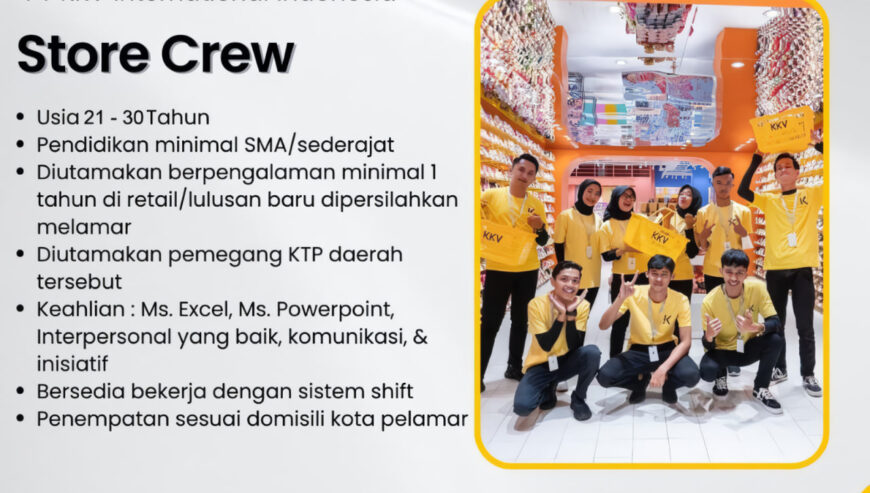 Info Lowongan Pekerjaan ( PT kkv international indonesia )