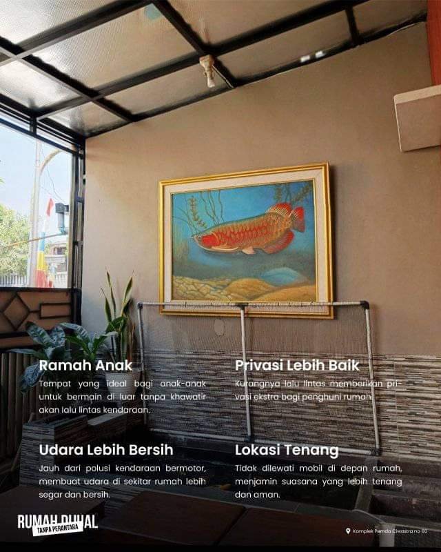 Jual rumah di gang full dengan perabot