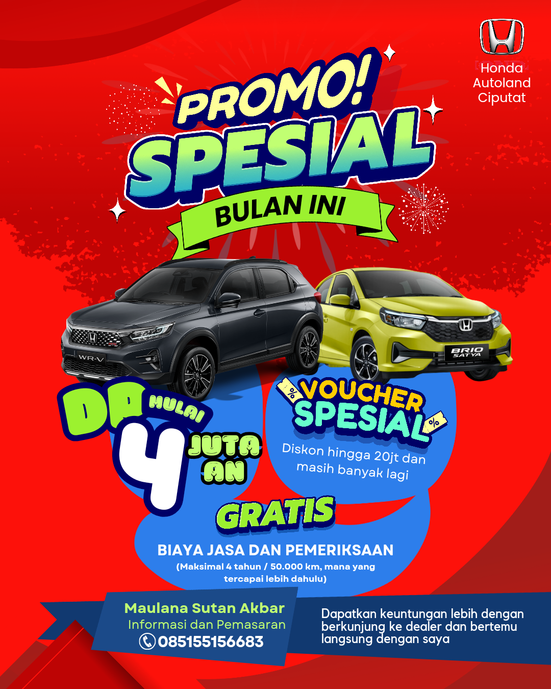 Promo Diskon Bulan Oktober Mobil Honda
