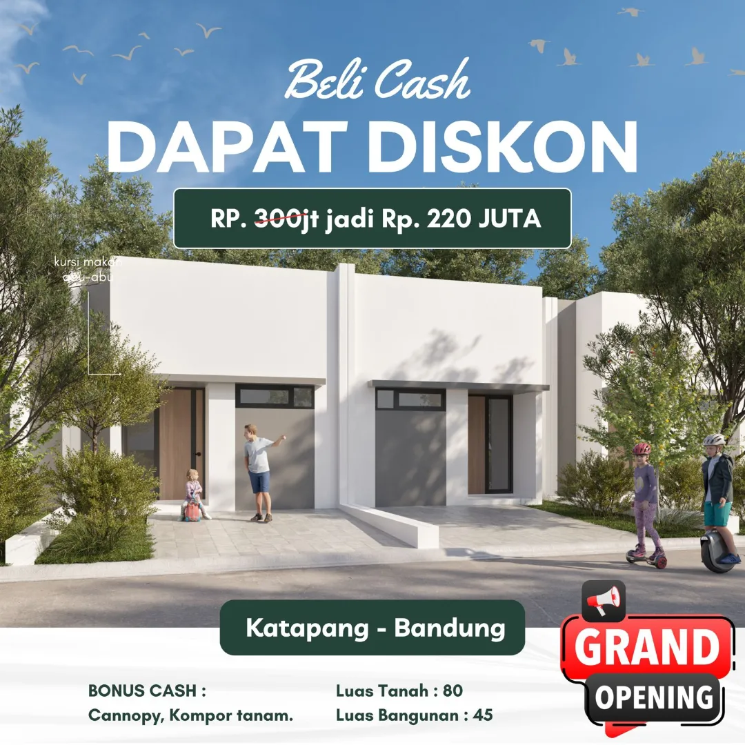 Dijual Rumah Baru Strategis di Bandung selatan