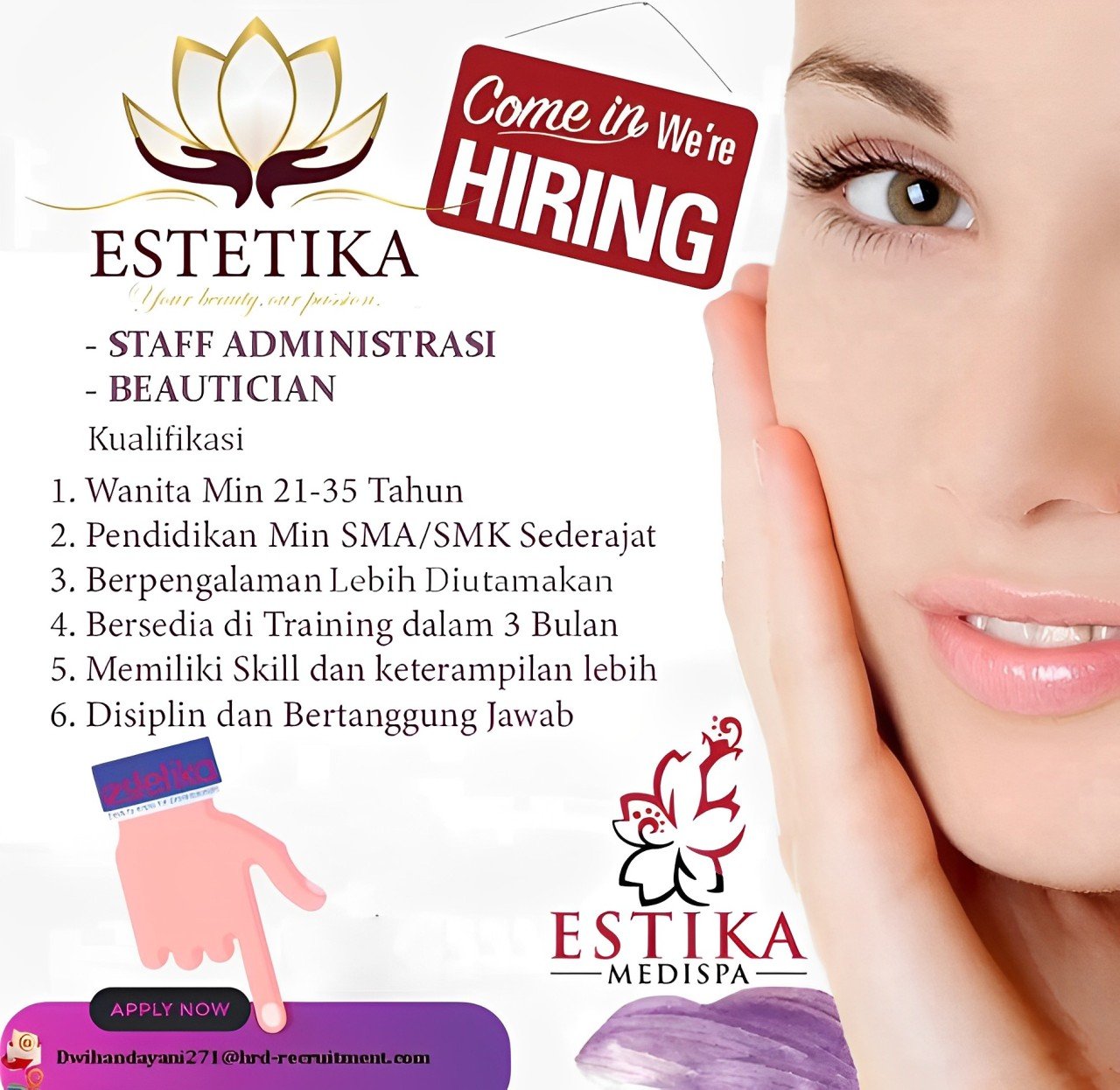 STAFF ADMINISTRASI BEAUTICIAN
