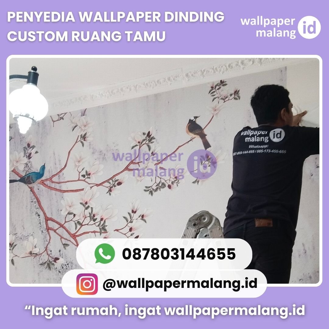 PENYEDIA WALLPAPER DINDING CUSTOM RUANG TAMU