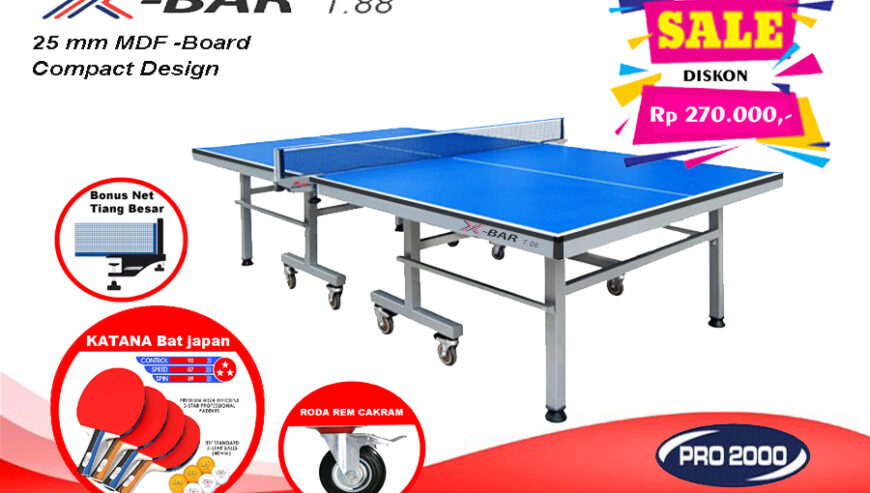 Tenis meja pingpong merk X-BAR T88