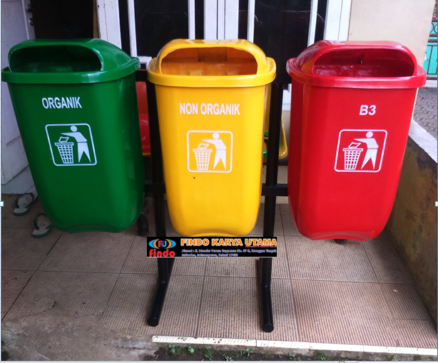 Pabrik Tempat Sampah Oval Tiga Warna 562 / Tempat Sampah