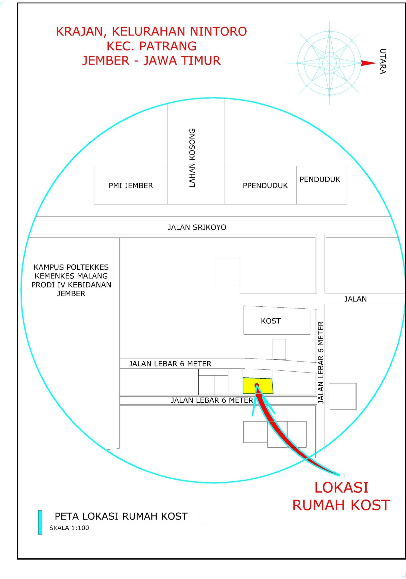 Saya Jual bangunan kos kosan di dekat Poltekkes Jember