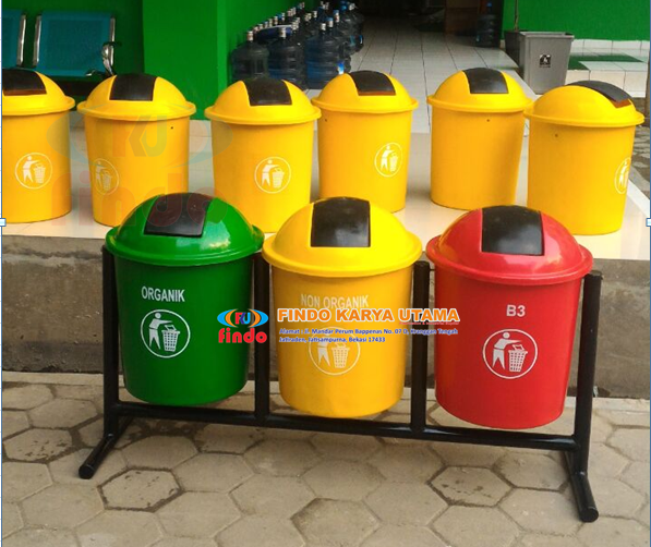 Pabrik Tempat Sampah Oval Tiga Warna 562 / Tempat Sampah