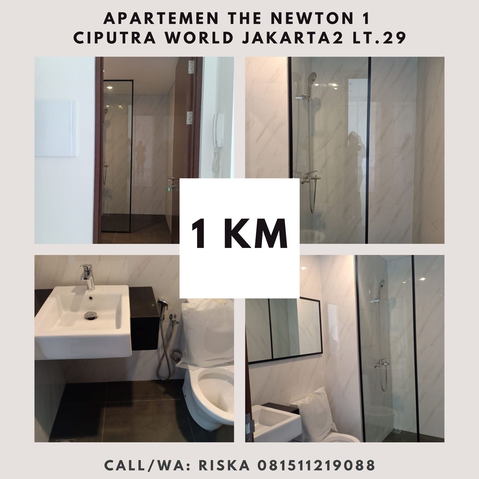 Dijual Apartemen The Newton 1 Ciputra World Jakarta