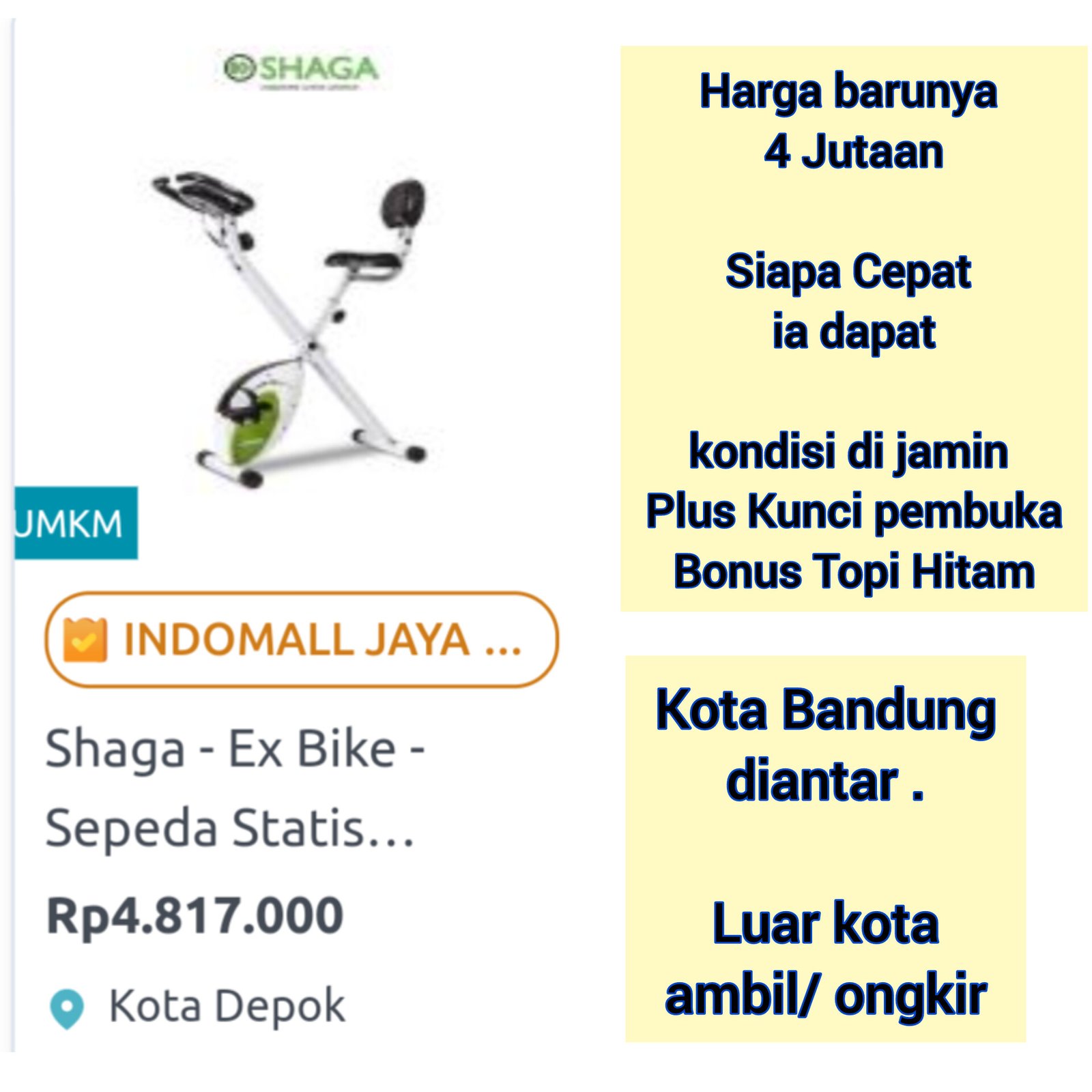 SEPEDA STATIS SHAGA DIGITAL