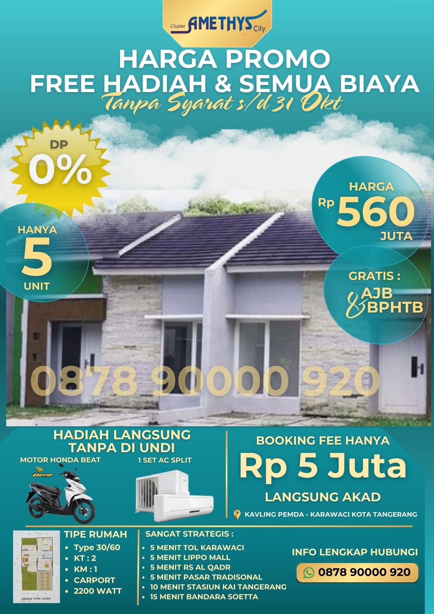 Rumah Cluster Hadiah Langsung Motor Honda Beat