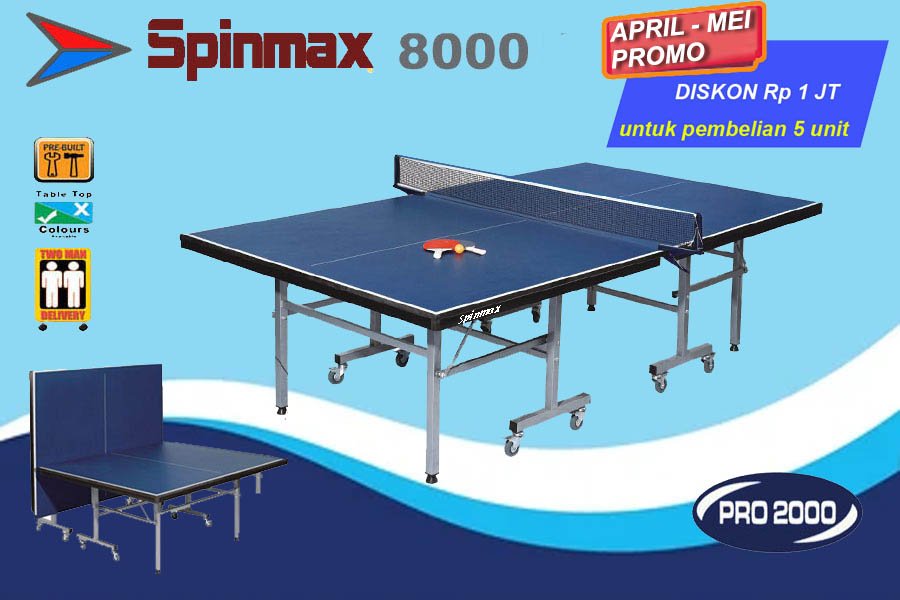 Tenis meja pingpong merk SPINMAX 8000
