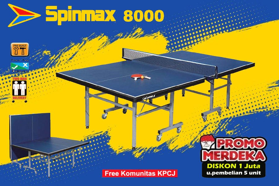 Tenis meja pingpong merk SPINMAX 8000