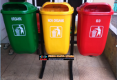 Tempat Sampah Oval Tiga Pilah 562 / Tempat Sampah