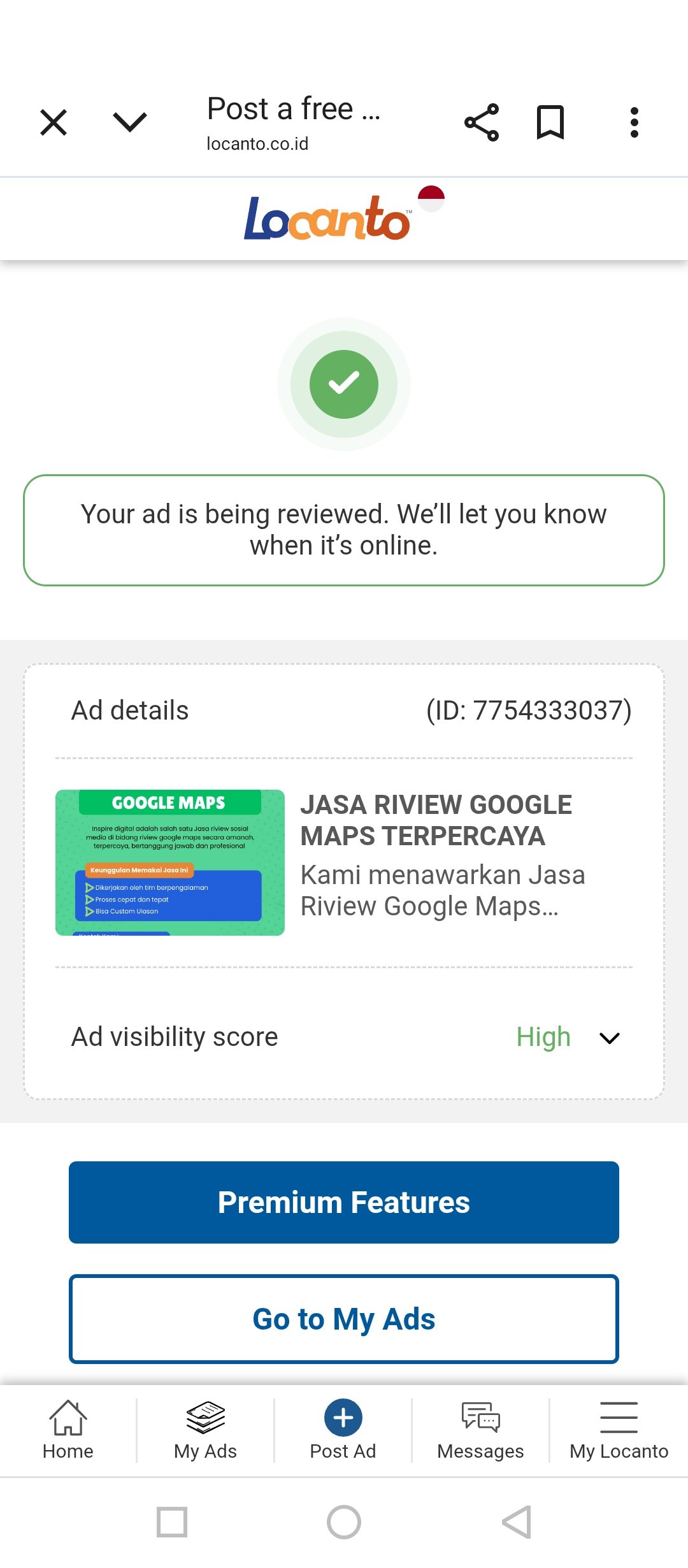 JASA RIVIEW GOOGLE MAPS