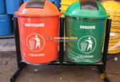 Tempat Sampah Bulat Dua Warna 568 / Tempat Sampah