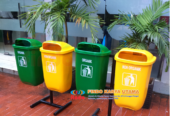Tempat Sampah Bulat Dua Warna 568 / Tempat Sampah
