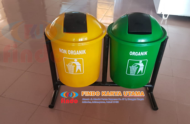 Tempat Sampah Bulat Dua Warna 568 / Tempat Sampah